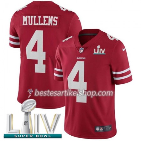 Herren San Francisco 49ers Trikot Nick Mullens 4 Nike Röd 2020 Super Bowl LIV